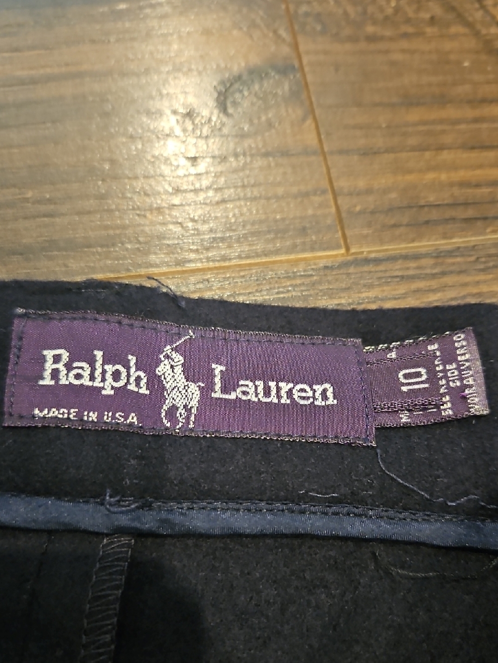 Ralph Lauren Purple Label Wool High Waisted Wide Leg Dress Pants Sz 10 - Picture 4 of 6